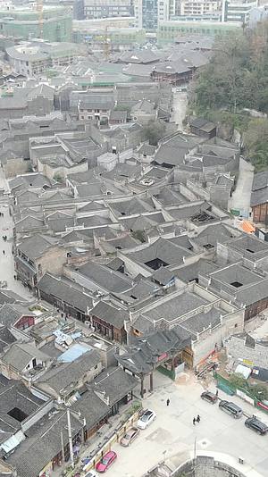 航拍贵州铜仁古城竖屏视频视频的预览图