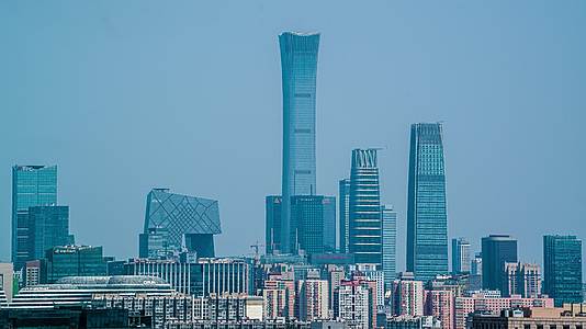 8k延时中国北京首都CBD中国尊素材视频的预览图