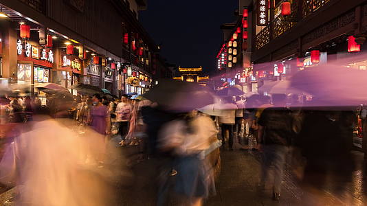 南京夫子庙街景人流视频的预览图
