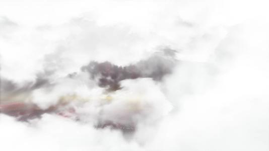 云层穿梭红色片头视频的预览图