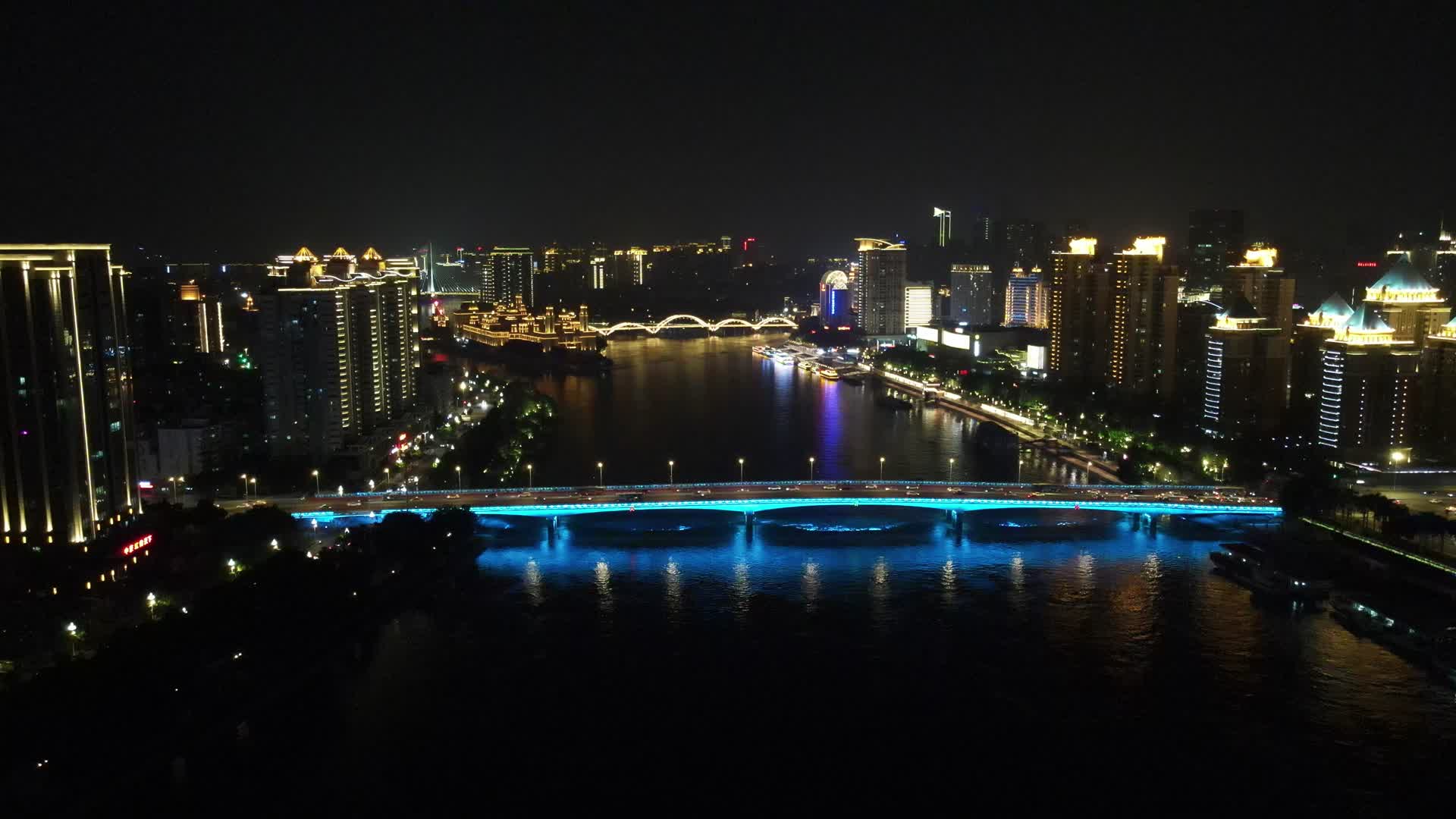 4K航拍福建福州城市夜景视频的预览图