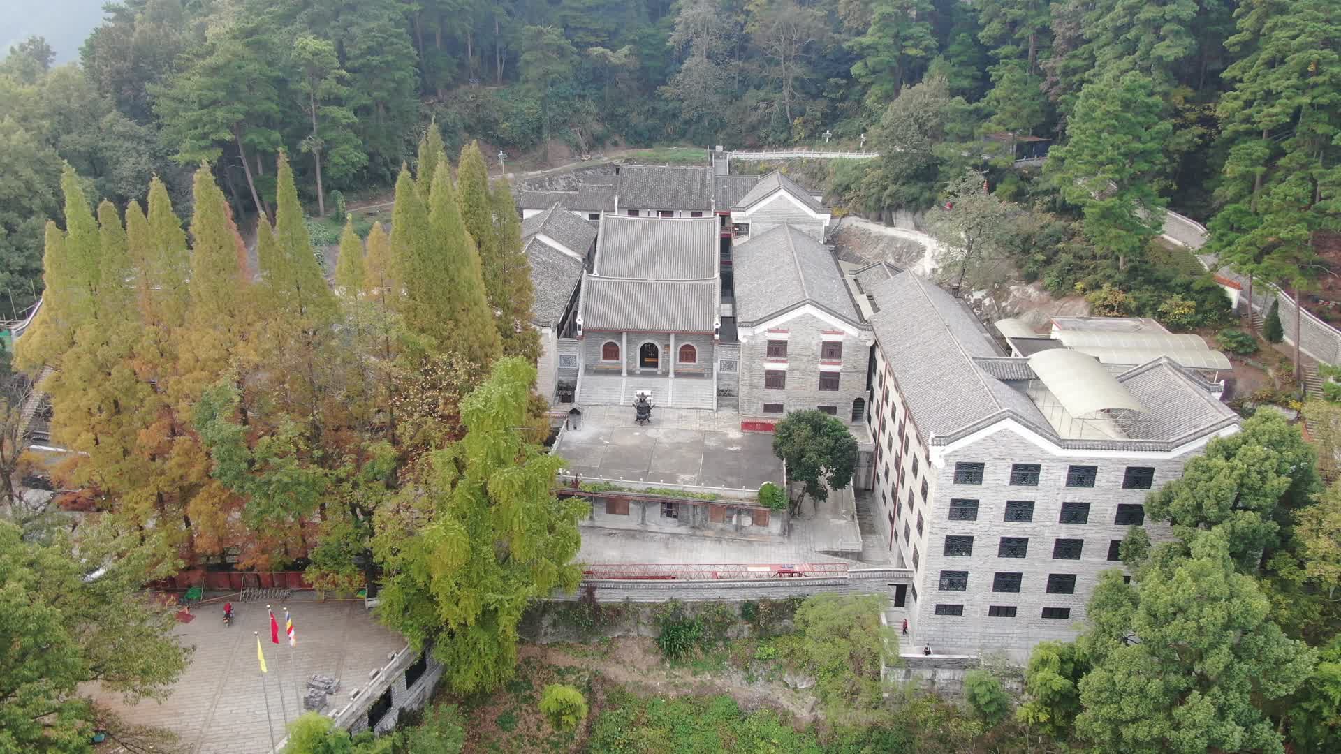 4K航拍湖南南岳衡山南台禅寺视频的预览图