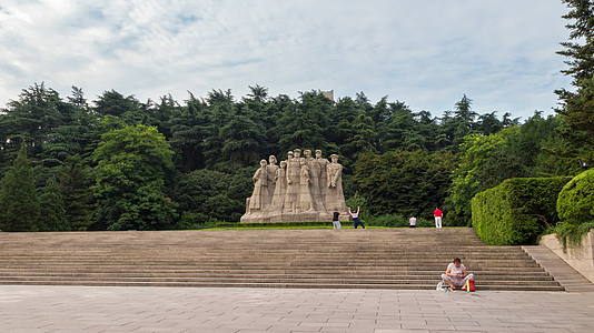 南京雨花台烈士陵园雕像延时视频的预览图