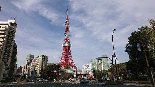 日本东京地标东京塔延时视频的预览图