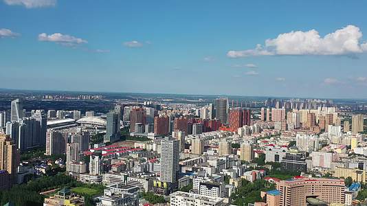 哈尔滨城市风光航拍4K视频视频的预览图