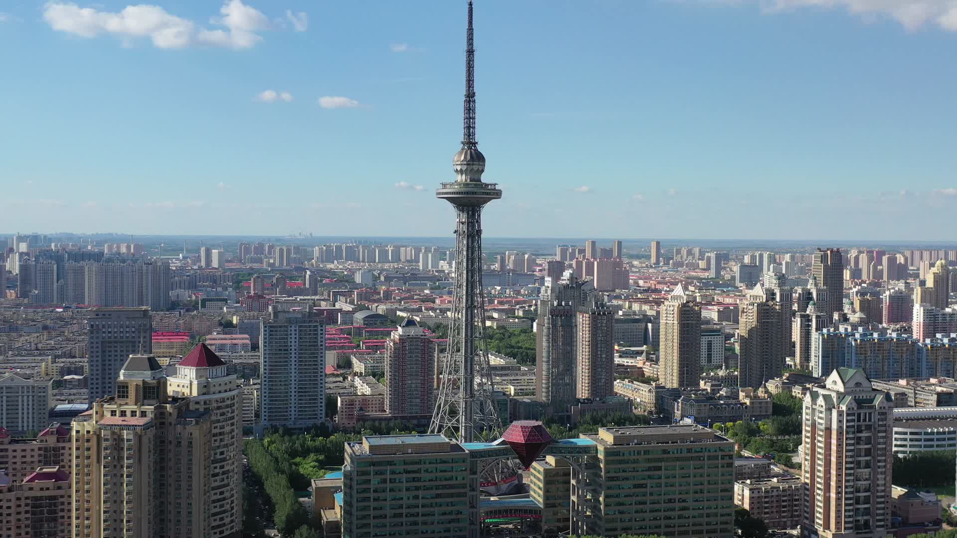哈尔滨龙塔风光航拍4K视频视频的预览图