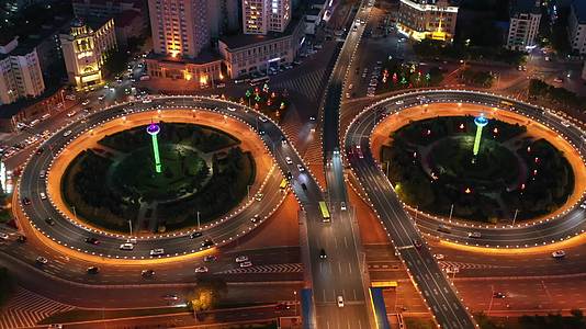 哈尔滨松花江公路大桥夜景视频的预览图