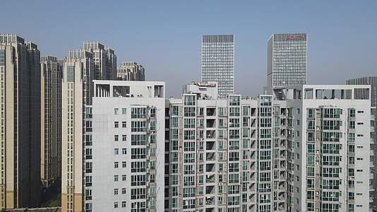 航拍湖南长沙城市高楼万达广场视频的预览图