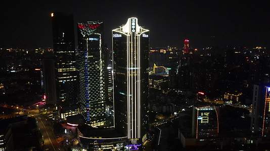 福州闽江北岸中央商务区夜景视频的预览图