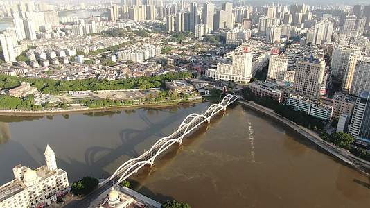 航拍福建闽江解放大桥视频的预览图