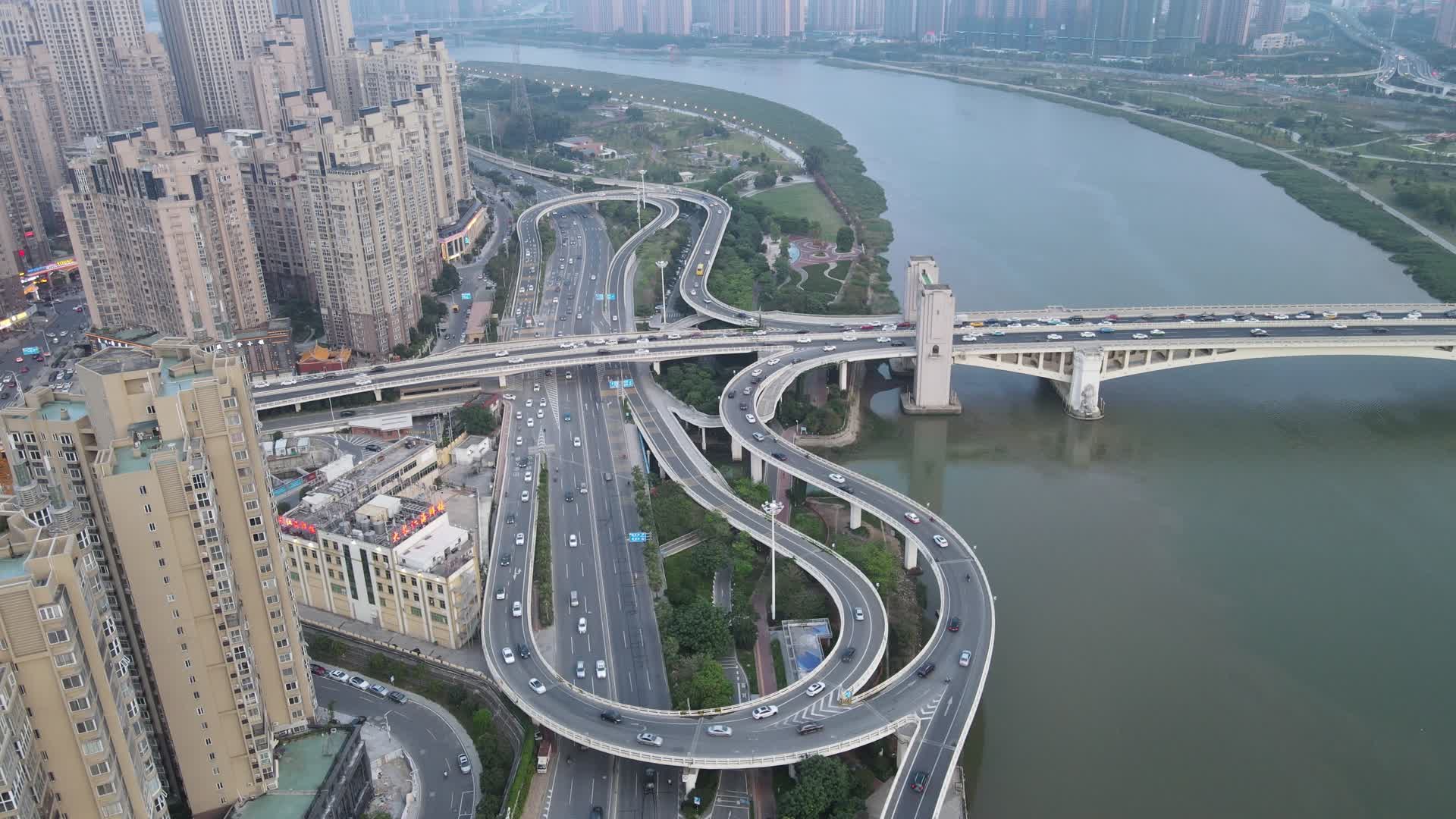 航拍泉州晋江田安大桥视频的预览图