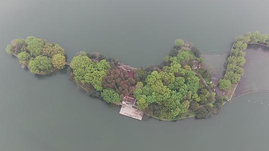 俯拍湖南烈士公园嘉年湖视频的预览图