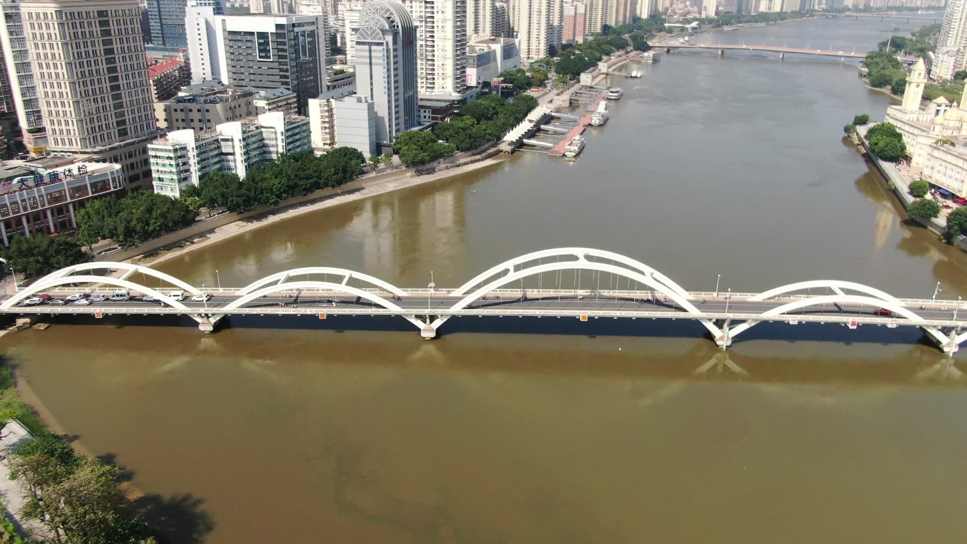 航拍福建福州解放大桥视频的预览图