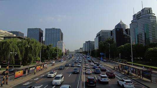 4K延时北京金融街车流视频的预览图