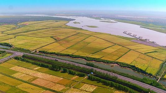 4K航拍黄河农业视频的预览图