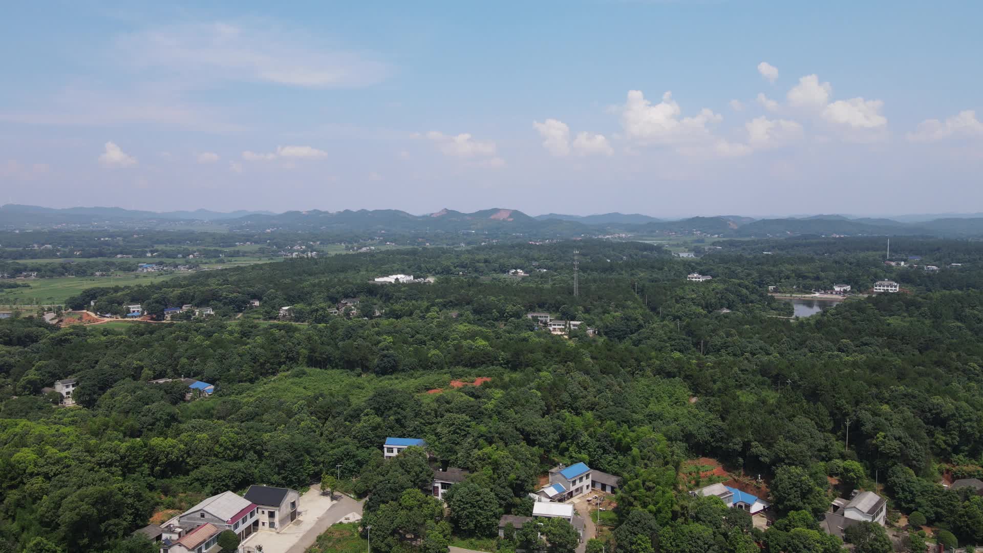 航拍湖南宁乡刘少奇故居5A旅游景点视频的预览图