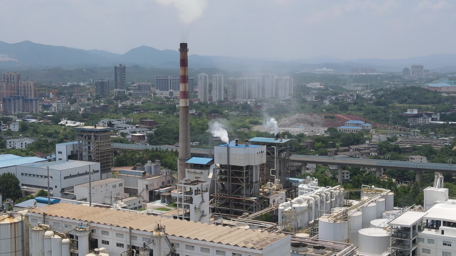 航拍工业生产加工制造业工厂厂区视频的预览图