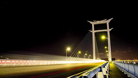 泉州晋江大桥夜晚延时视频的预览图