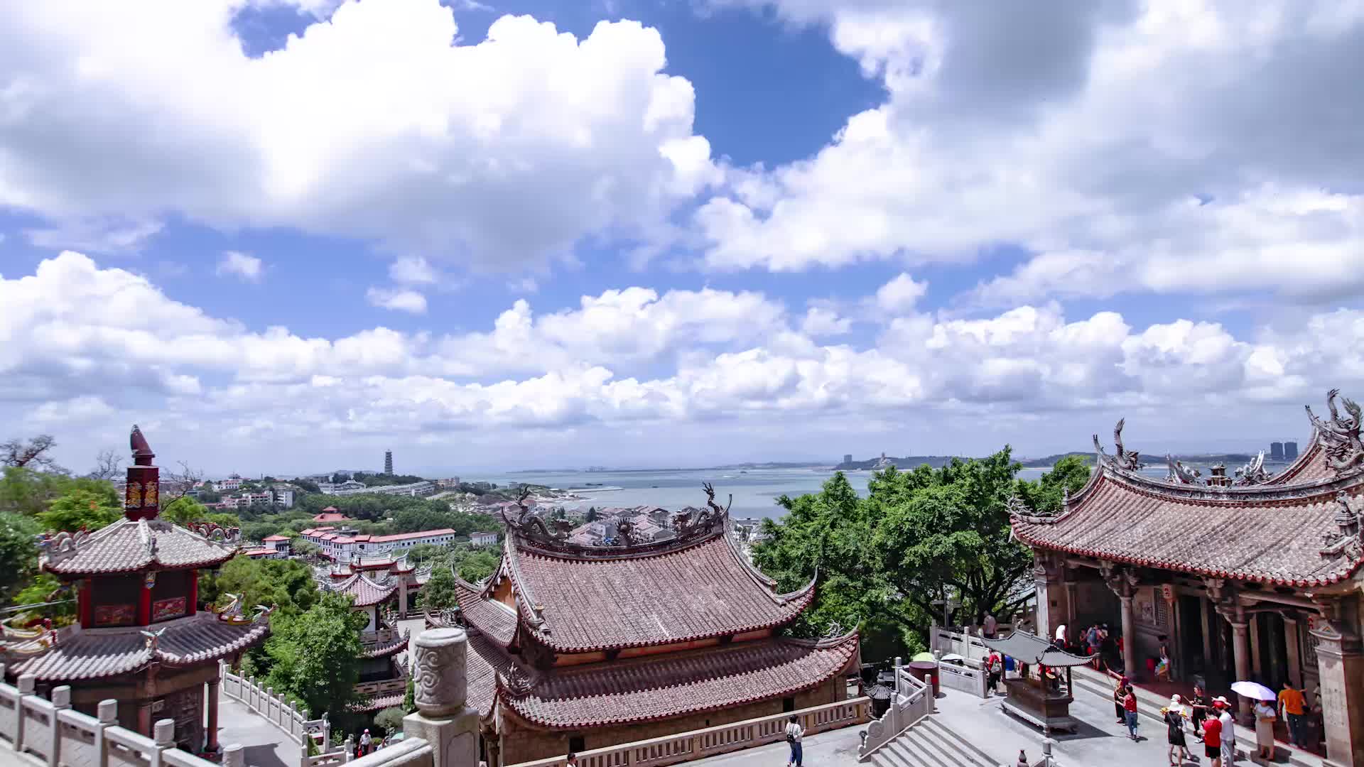 莆田湄洲岛天后宫俯拍延时视频的预览图