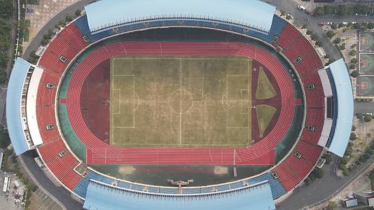 俯拍广西桂林体育馆视频的预览图