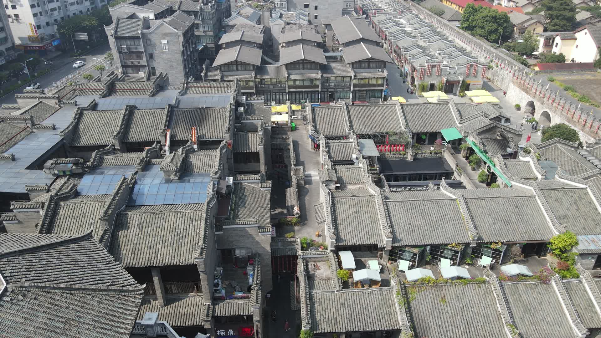 航拍广西桂林靖江王城古城墙视频的预览图