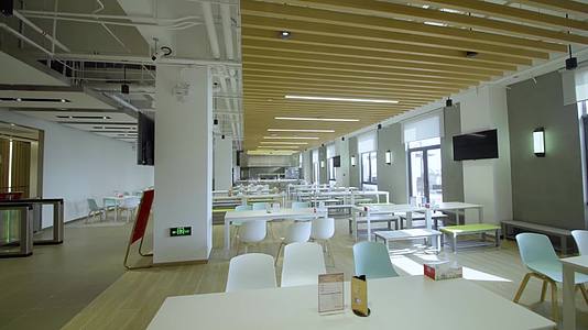企业员工食堂咖啡区空境视频的预览图