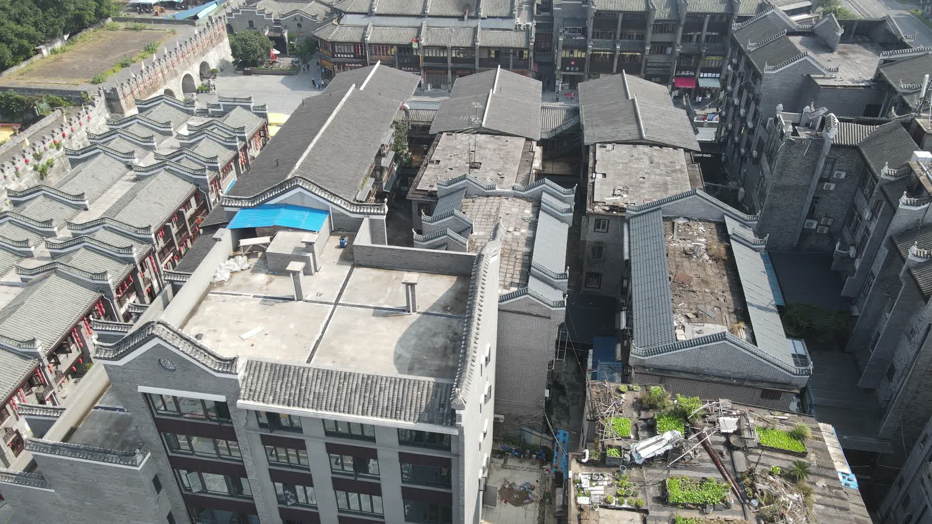 航拍广西桂林旅游城市古建筑视频的预览图