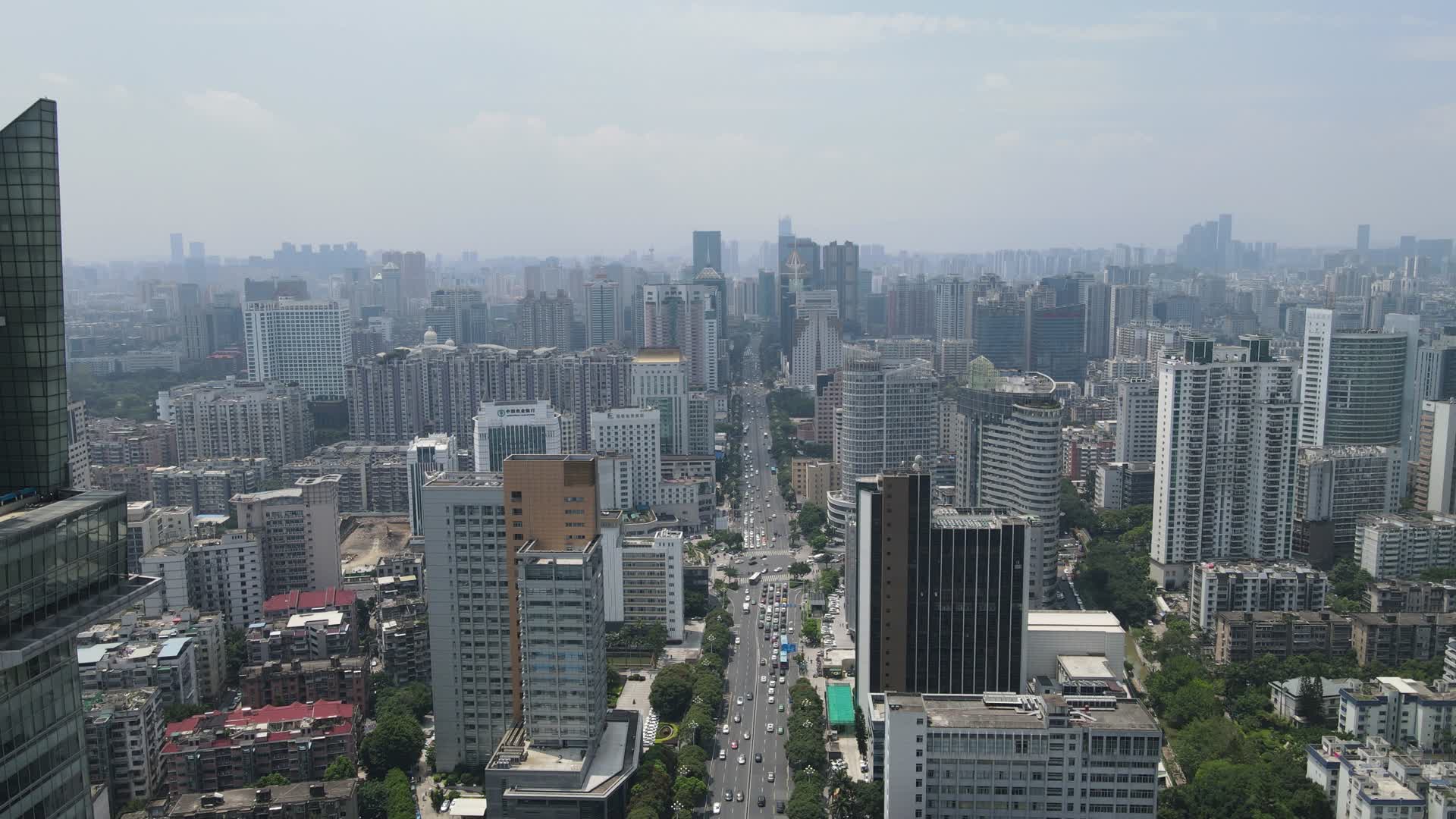 航拍福建福州城市建设高楼大厦视频的预览图