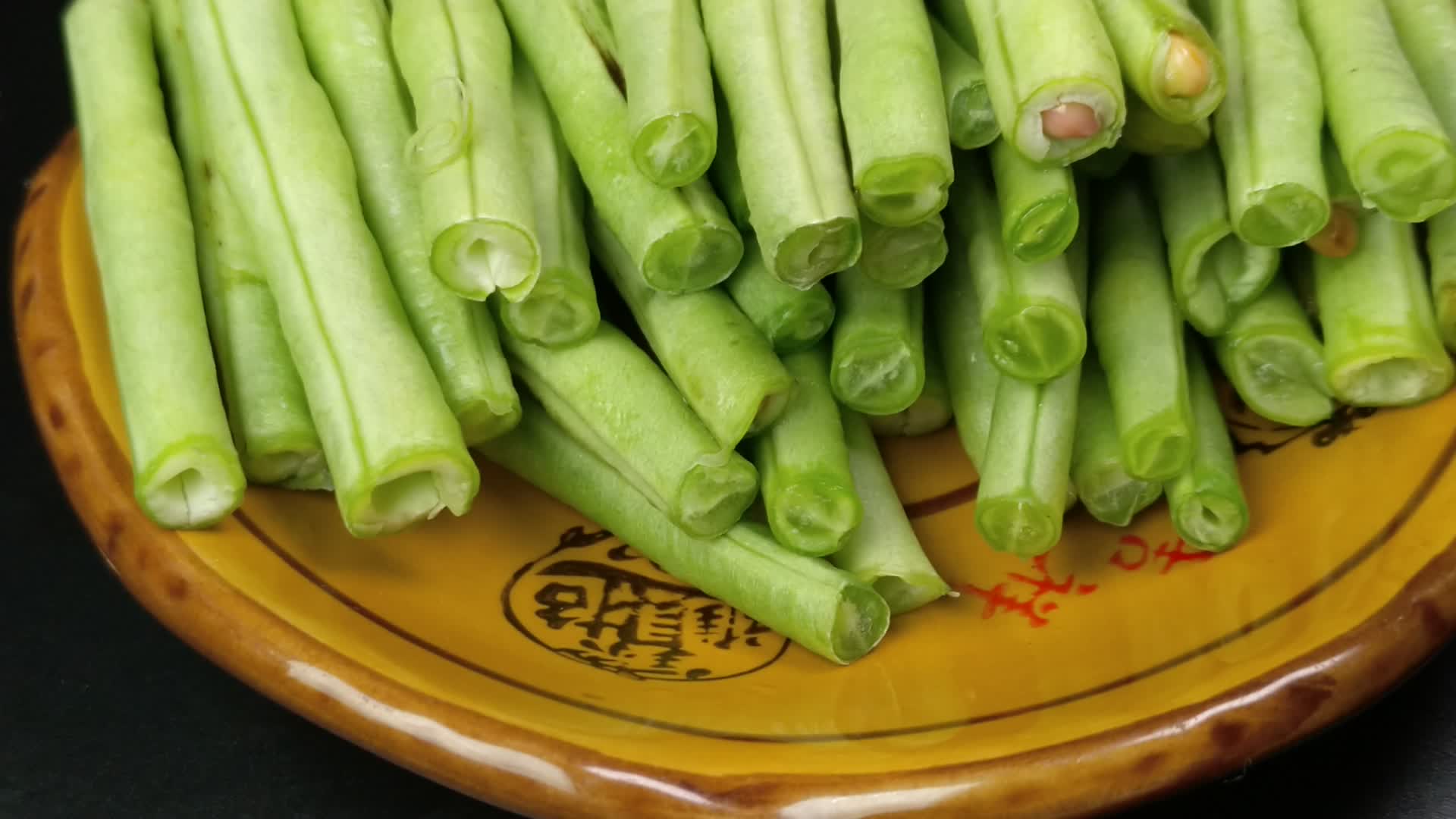 新鲜长豆角豇豆4K食品视频的预览图
