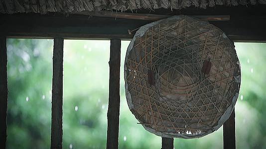 江南园林夏天的梅雨季视频的预览图