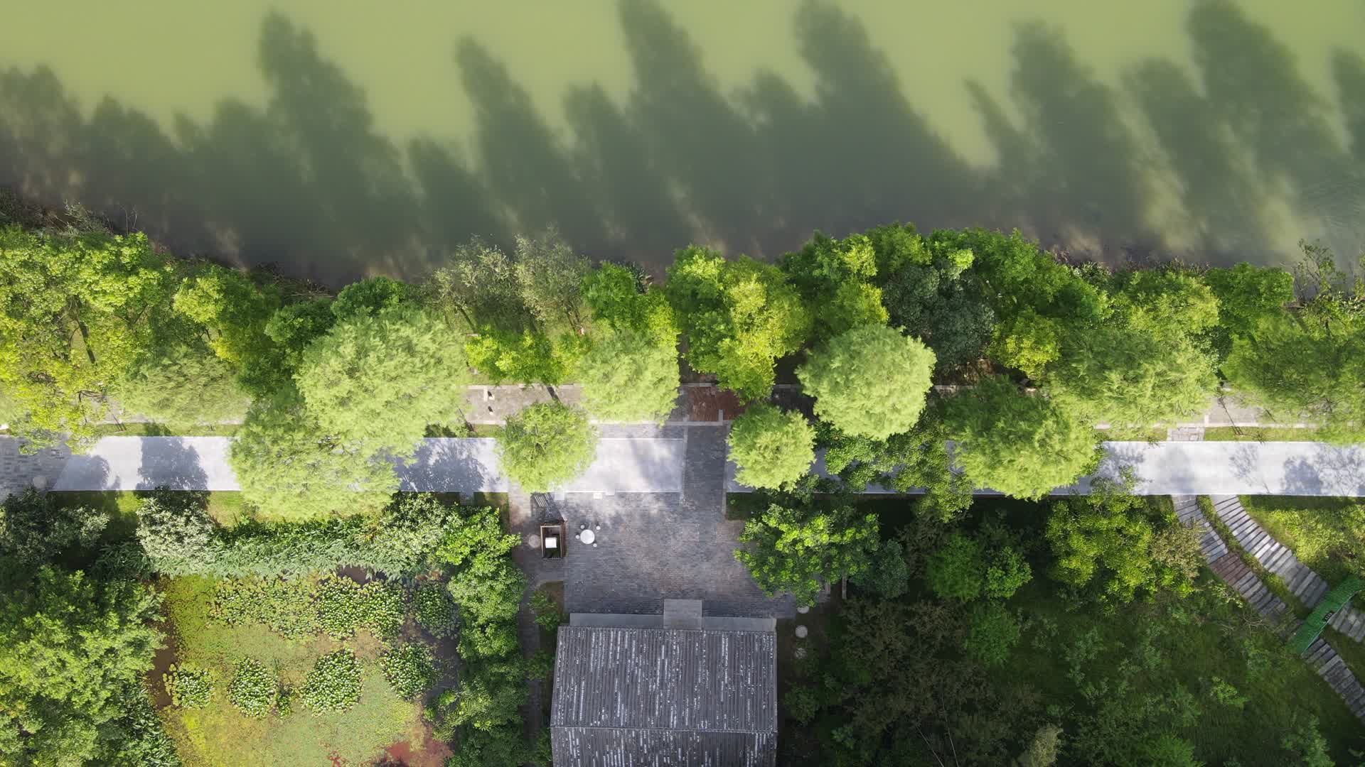俯拍湖南常德桃花源5A景区视频的预览图
