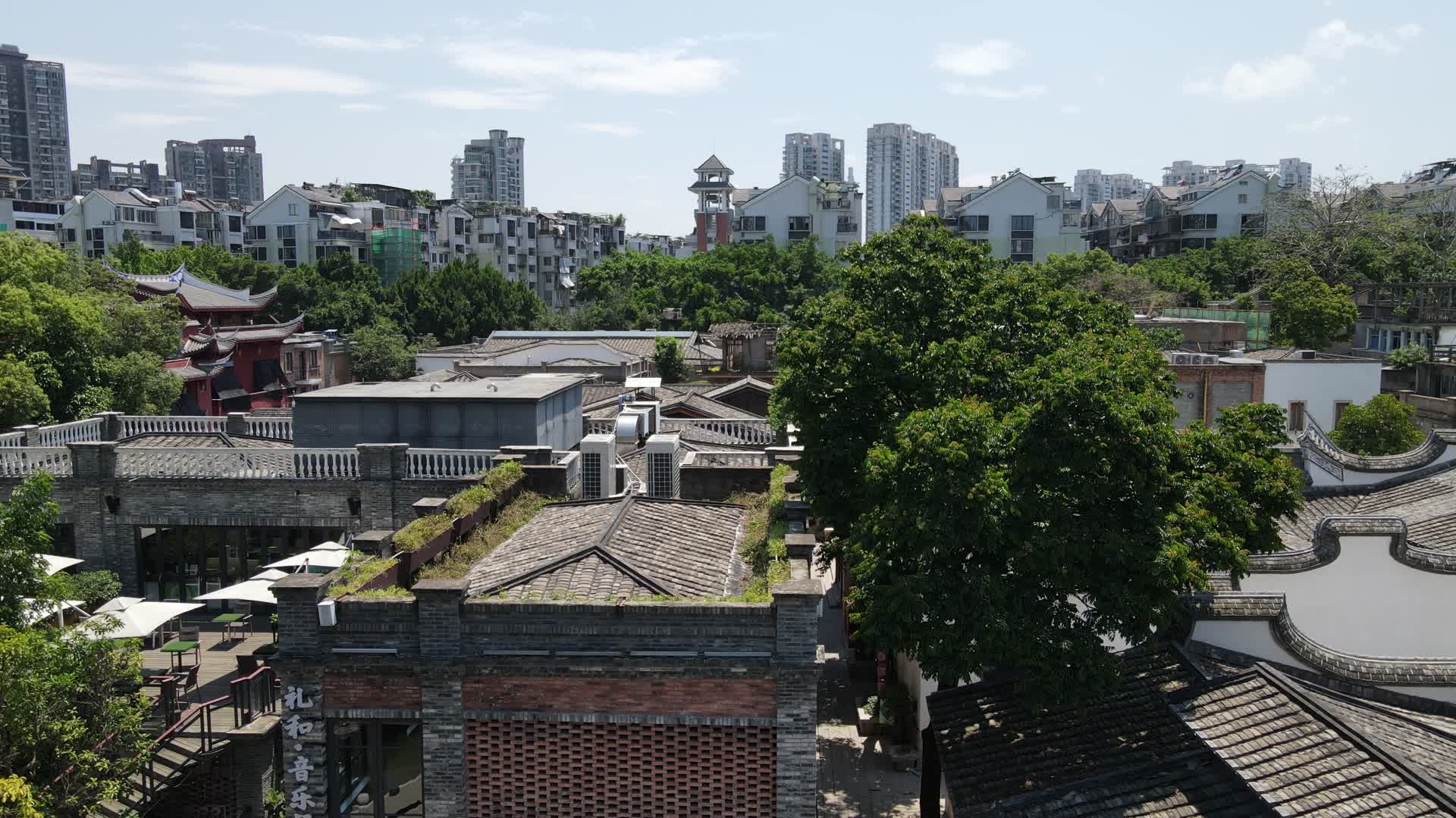 航拍福建福州上下杭历史文化街区视频的预览图