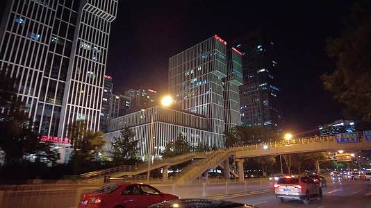 北京城市夜景街道视频的预览图