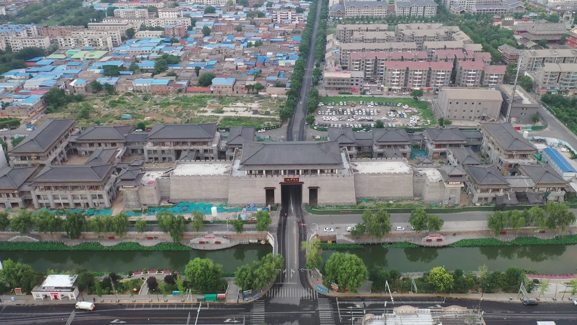 4k航拍许昌曹魏古城视频的预览图