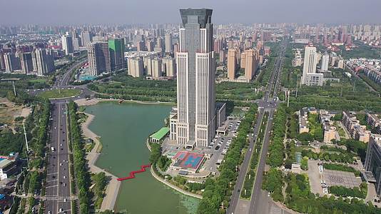 4k航拍许昌中原国际饭店视频的预览图