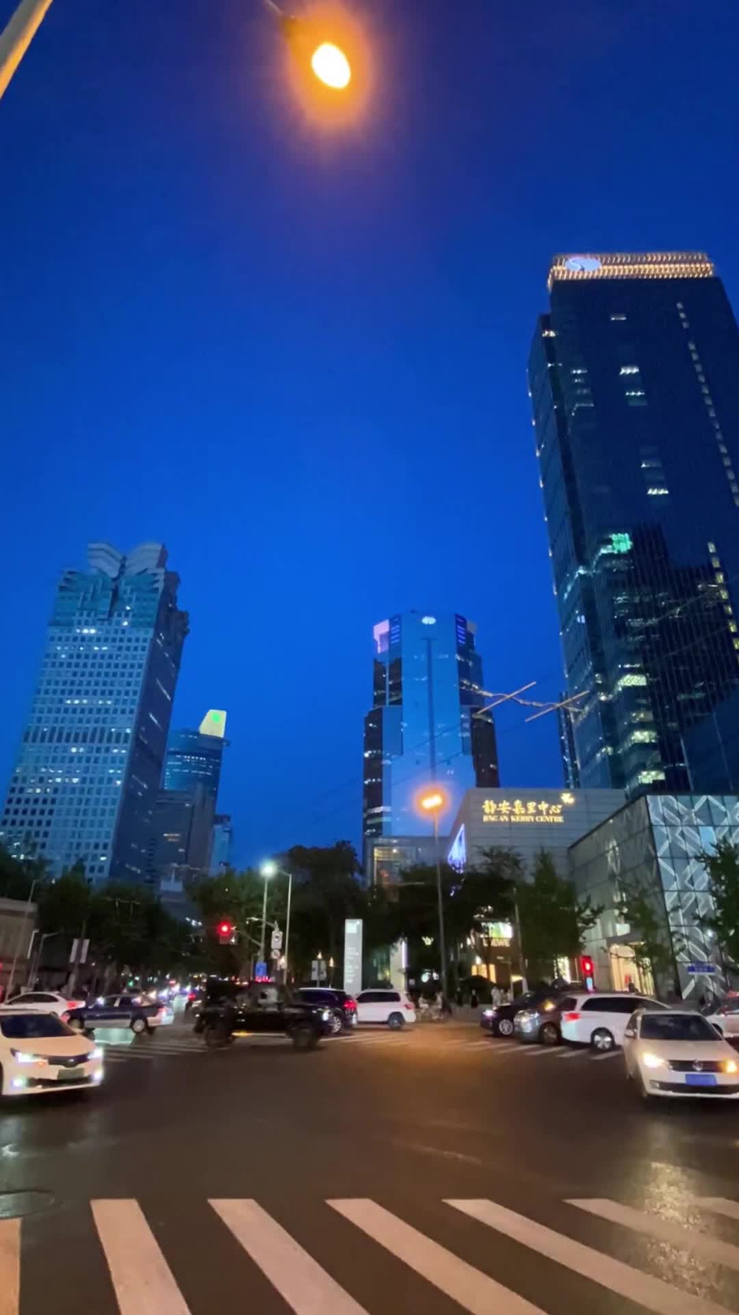 上海静安寺南京西路繁华街景延时视频的预览图