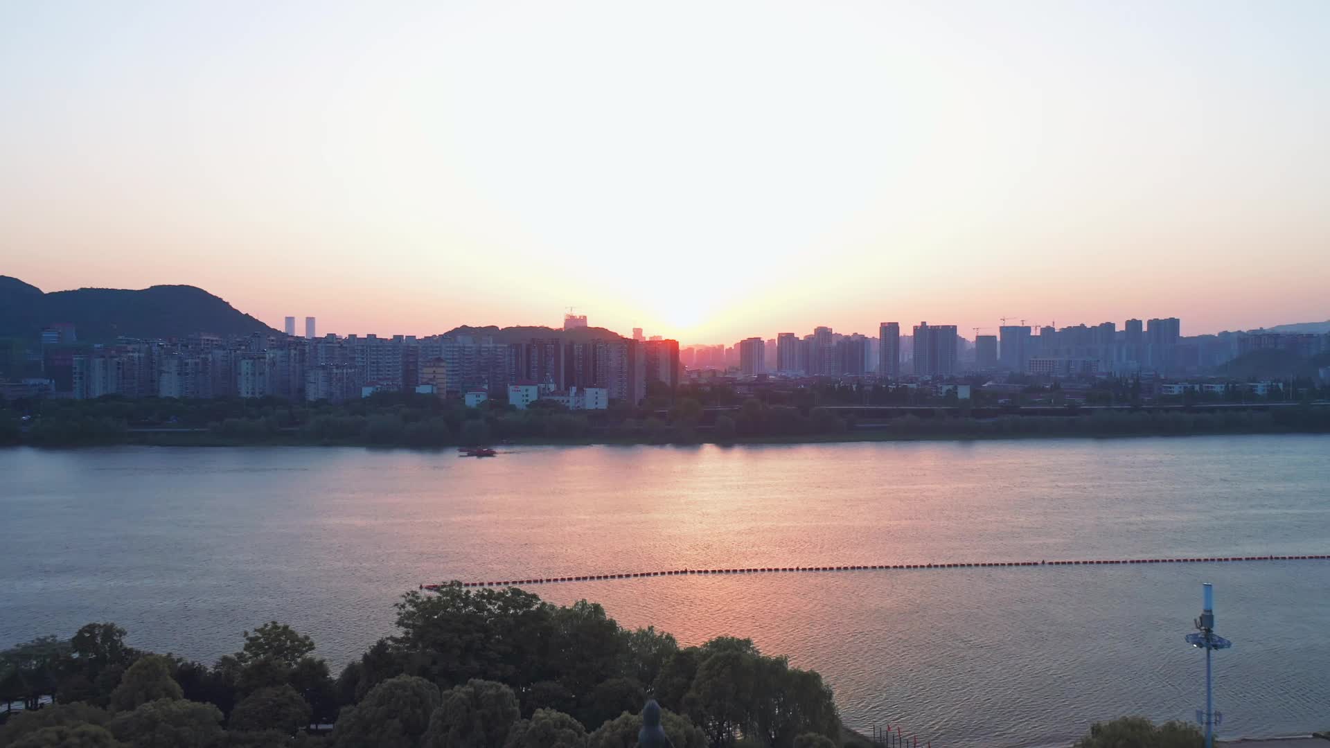 长沙城市湘江航拍视频的预览图