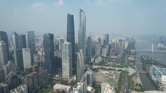 4K航拍广州珠江新城CBD城市建筑风光视频的预览图