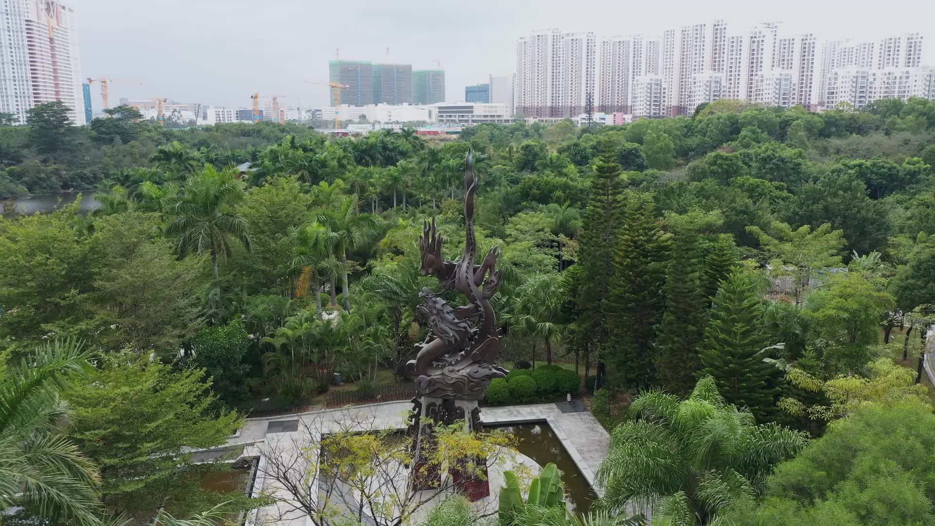 深圳坪山新区自然风光中心公园实拍视频视频的预览图