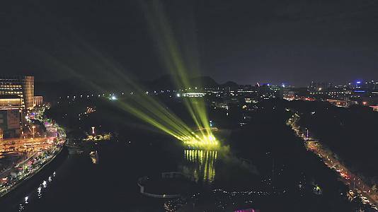深圳坪山新区城市夜景灯光秀表演活动视频的预览图