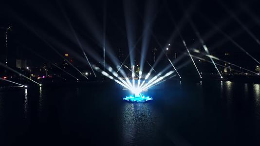 深圳坪山新区城市夜景灯光秀表演活动实拍视频视频的预览图