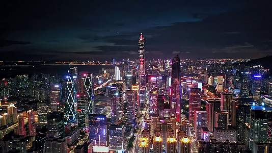深圳平安大厦夜景航拍实拍视频视频的预览图