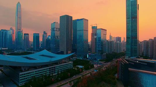 深圳市民中心城市地标航拍视频的预览图