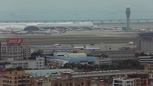 深圳宝安机场飞机降落视频的预览图