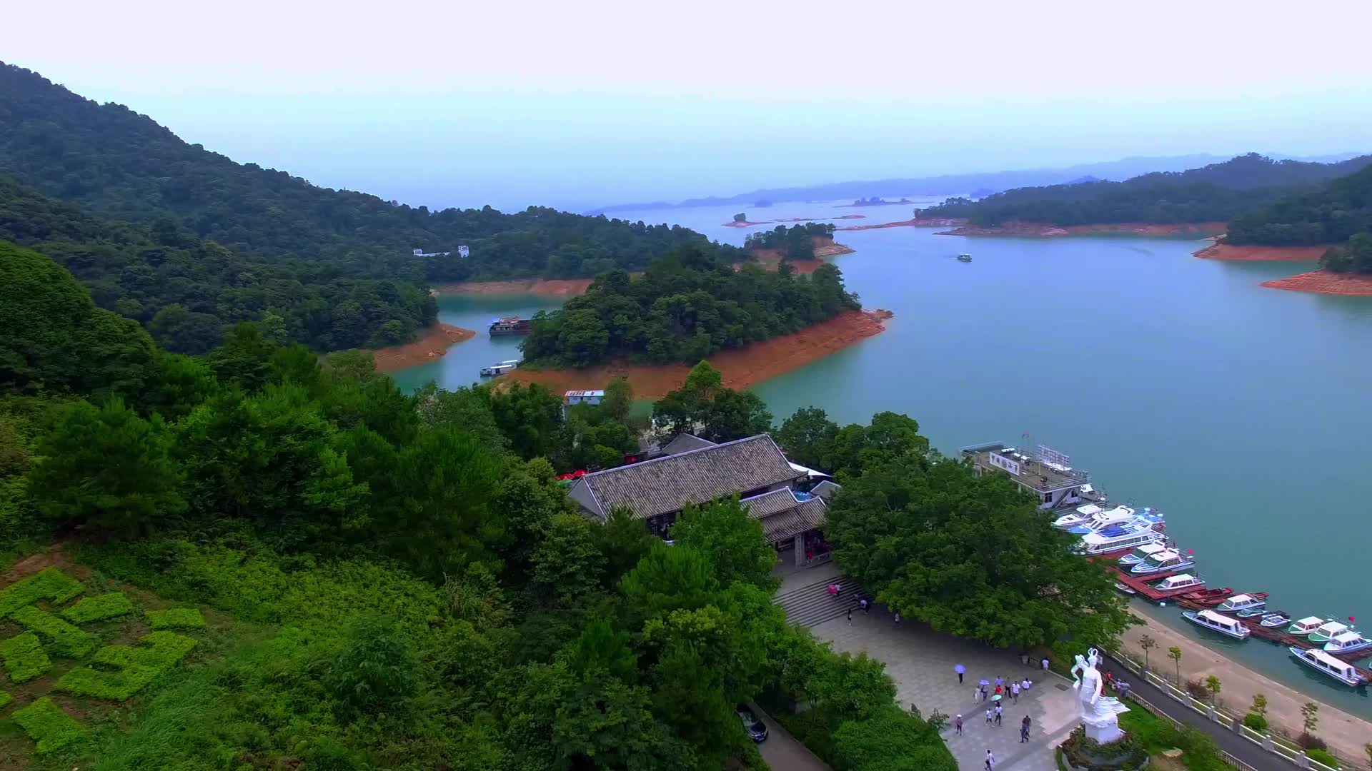 广东河源万绿湖自然风光视频的预览图