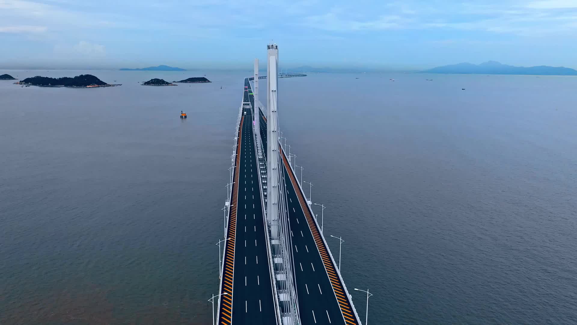 港珠澳大桥城市基建跨海大桥航拍视频的预览图