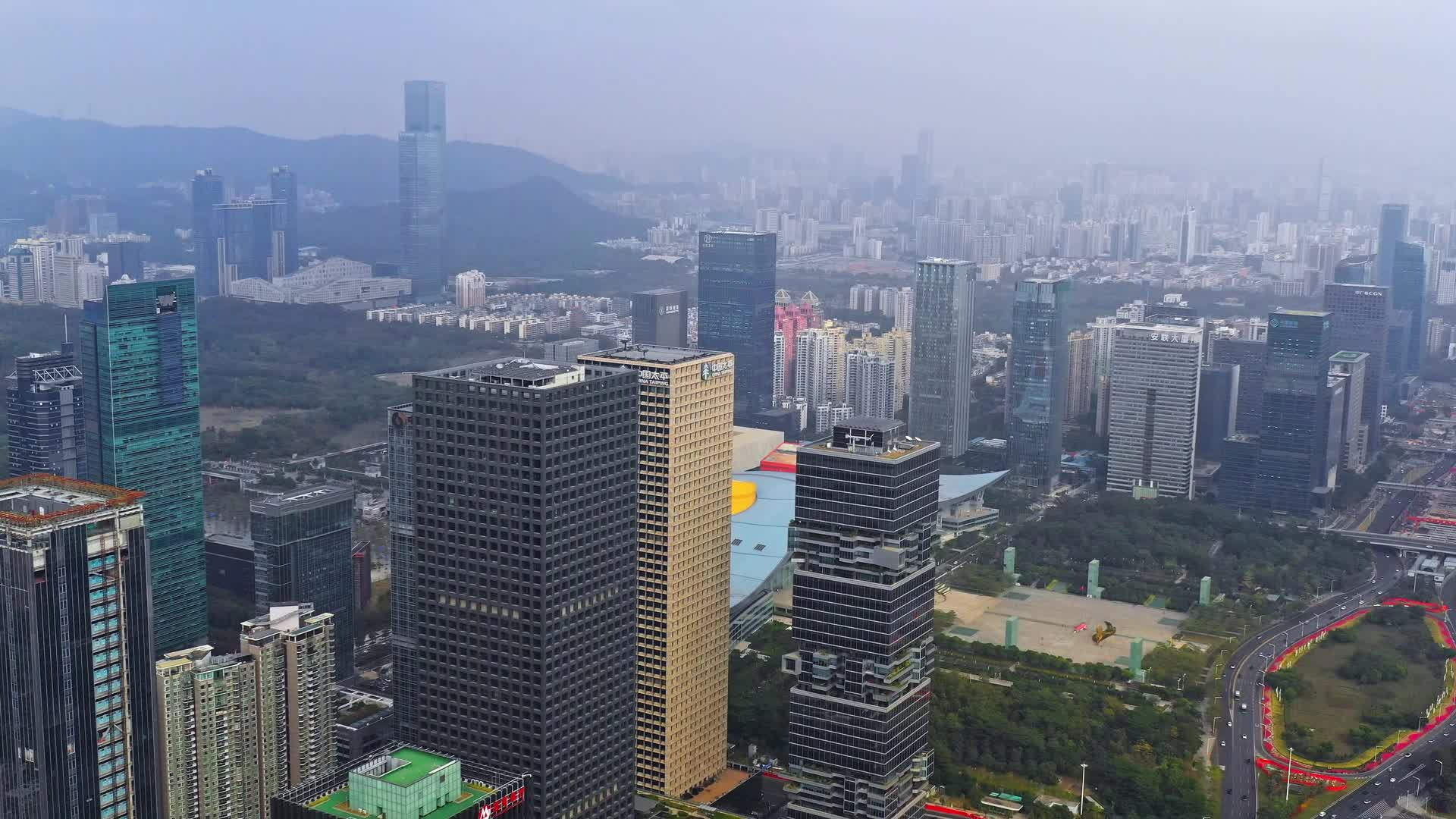 深圳市民中心航拍视频的预览图