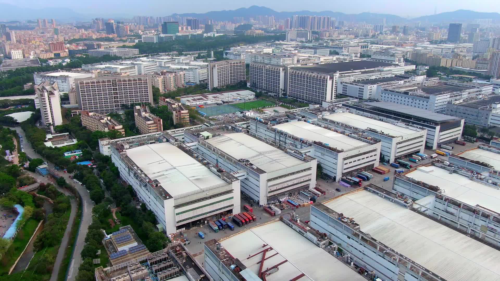 深圳观澜富士康集团航拍视频的预览图