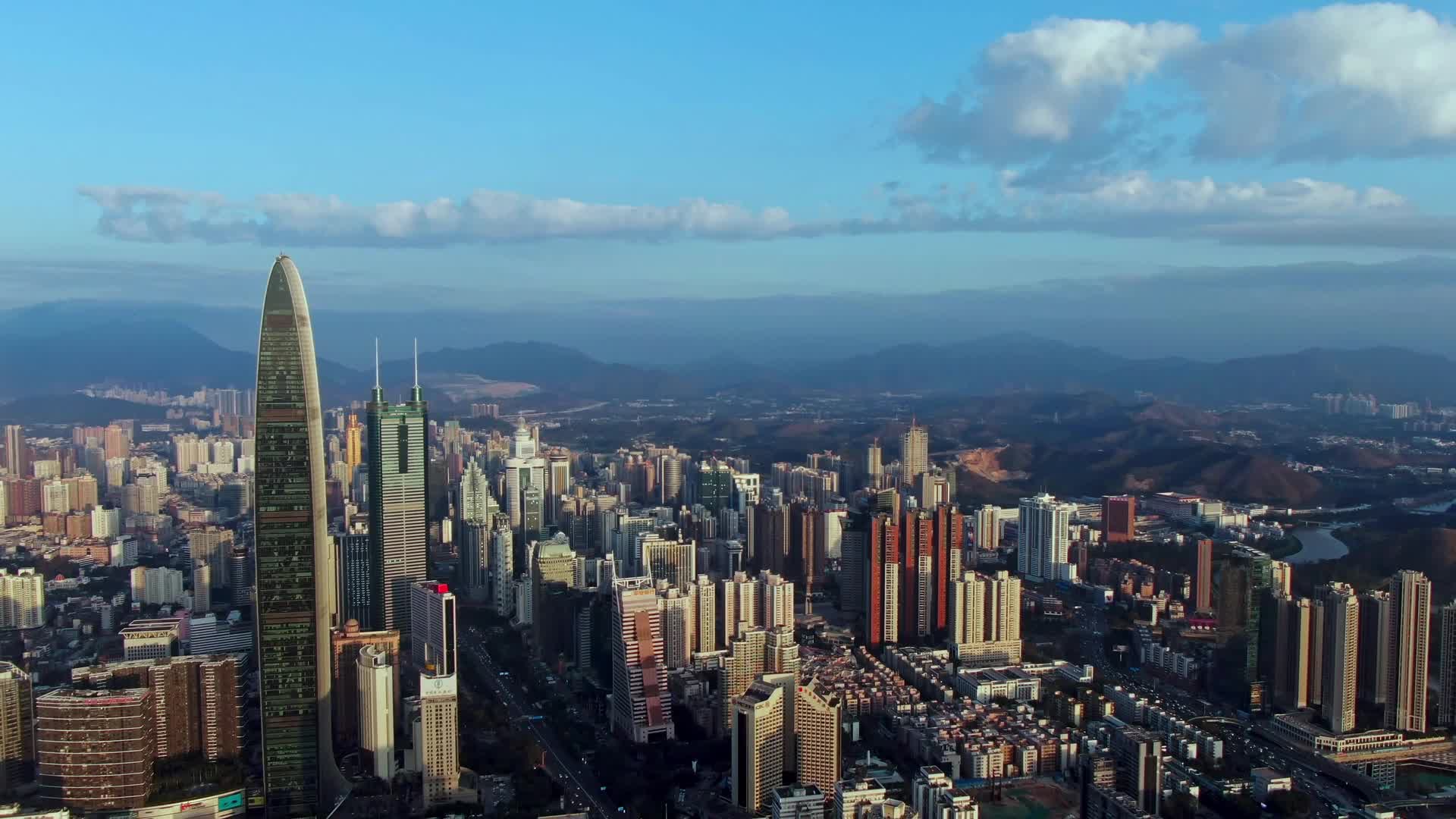 深圳罗湖京基一百地王大厦城市地标航拍视频的预览图