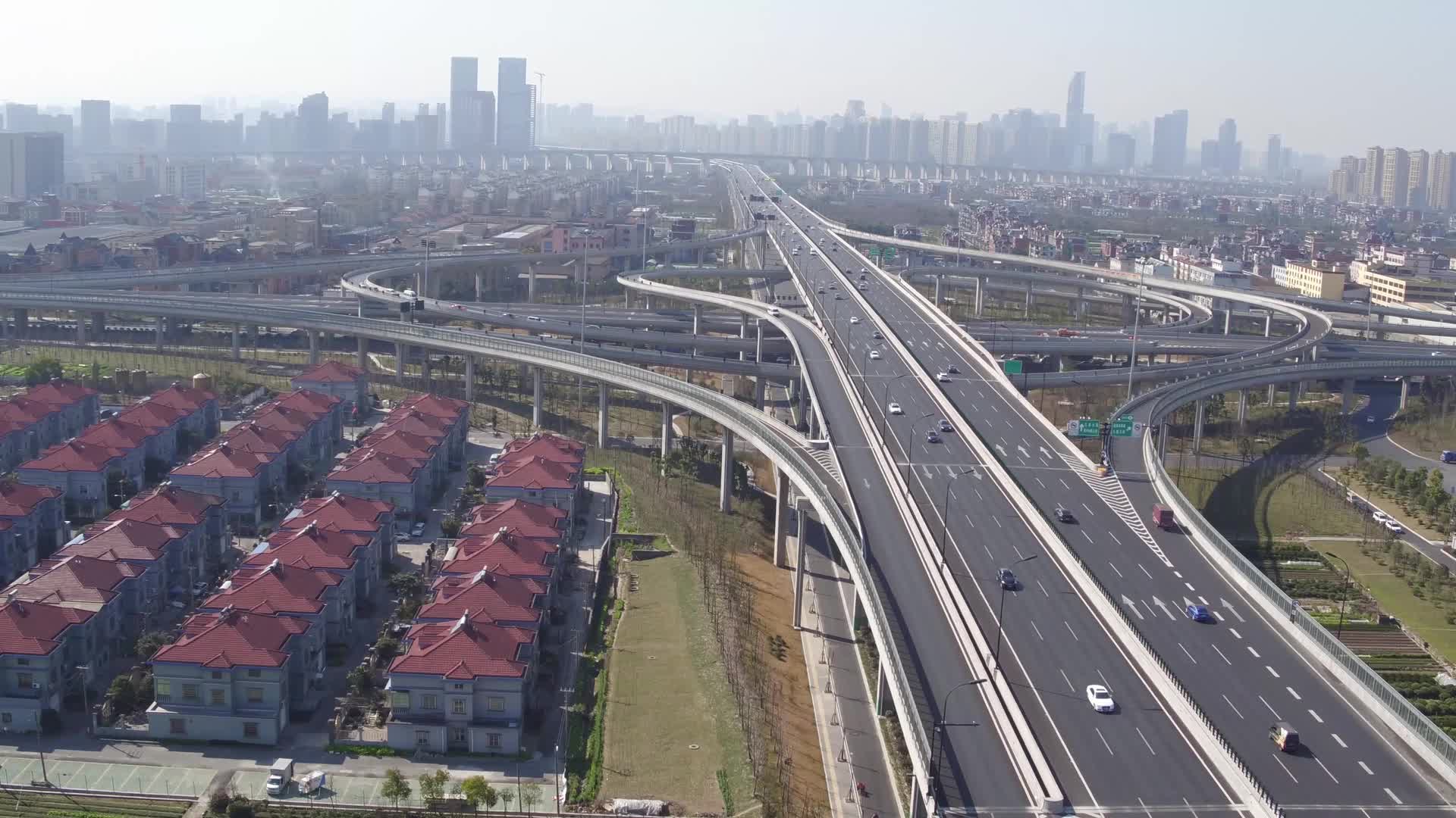 杭州萧山机场高速高架桥视频的预览图
